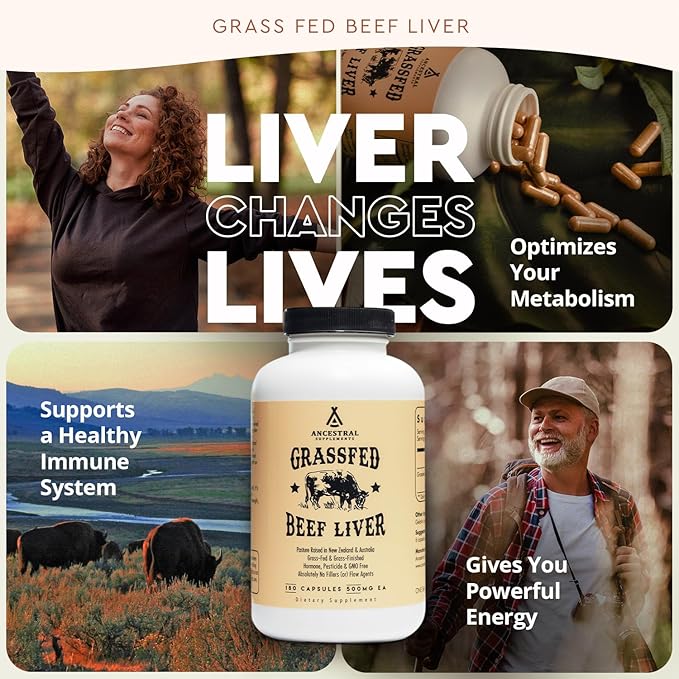 Ancestral Supplements Beef Organ &amp Liver Bundle for Women – Supports Hormone Balance Energy Skin &amp Wellness – Grass Fed Pasture Raised Multivitamin