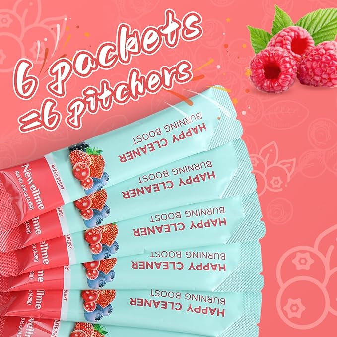 Newellme Watermelon Berry Superfoods Happy Cleaner Probiotic Powder Happy Cleaner para Bajar De Peso Natural Antioxidant &amp Greens Mix with Fruits and Veggies (42-Days Watermelon)