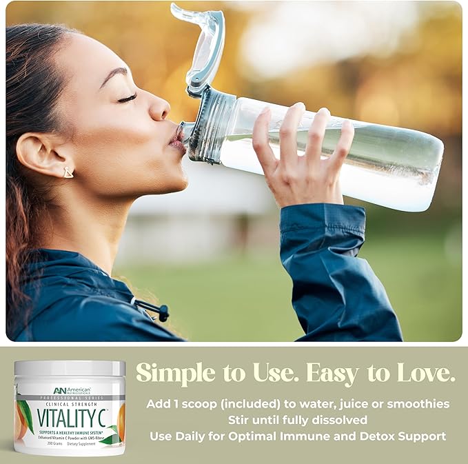 American Nutriceuticals Vitamin C Powder Sugar Free - Immune Booster -Non-Acidic - No Upset Stomach No Gas - 4000mg (30-Day Supply)