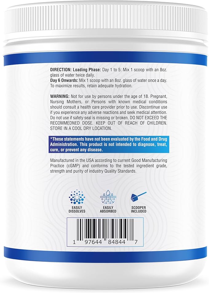 NutraScience Creatine Monohydrate Powder with BioPerine Supports Lean Muscle Growth and Recovery 60 Servings 5000mg Per Serving Unflavored GMP sertified Vegan Friendly Non GMO