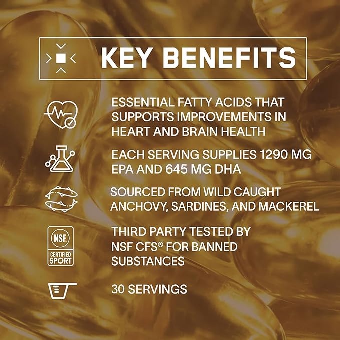 BARE PERFORMANCE NUTRITION BPN Recover Post-Workout Muscle Recovery Drink Mix – Fruit Punch 25 Servings + Strong Omega Fish Oil Soft Gel 30 Servings | Recovery + Heart &amp Brain Health Bundle