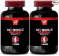 Anti-Wrinkle - Wrinkle Support Vitamin C Green Tea Leaf Complex L-Glutathione Skin Bright Formula Aloe Vera Care Trans-Resveratrol Vitamin A Complex for Skin Smoothness Niacin 2Bot