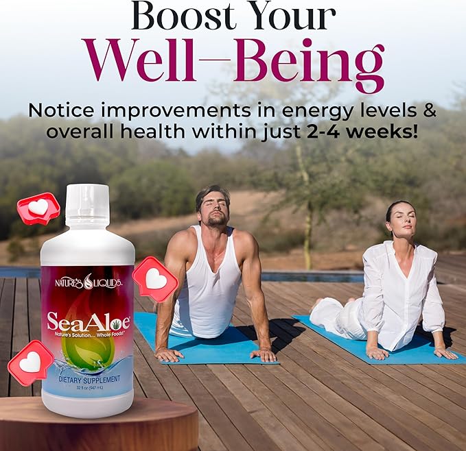 Nature's Liquids Aloe Vera Juice Oceanic Elixir - Proprietary Botanical Blend for Thyroid Digestion and Immune Support 32oz (Pack of 2)
