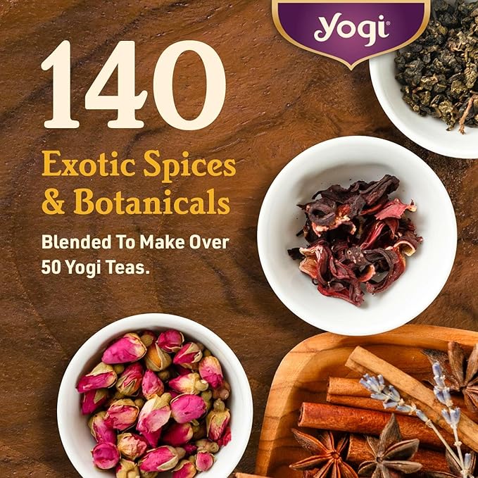 Yogi Tea - Stomach Ease (6 Pack) - Supports Healthy Digestion with Peppermint Licorice Root and Ayurvedic Herbs - Caffeine Free - 96 Organic Herbal Tea Bags