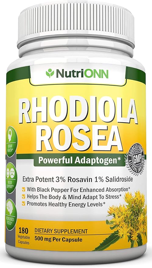 Black Seed Oil Softgels &amp Rhodiola Rosea Capsules - Targeted Vitality and Immunity Boost