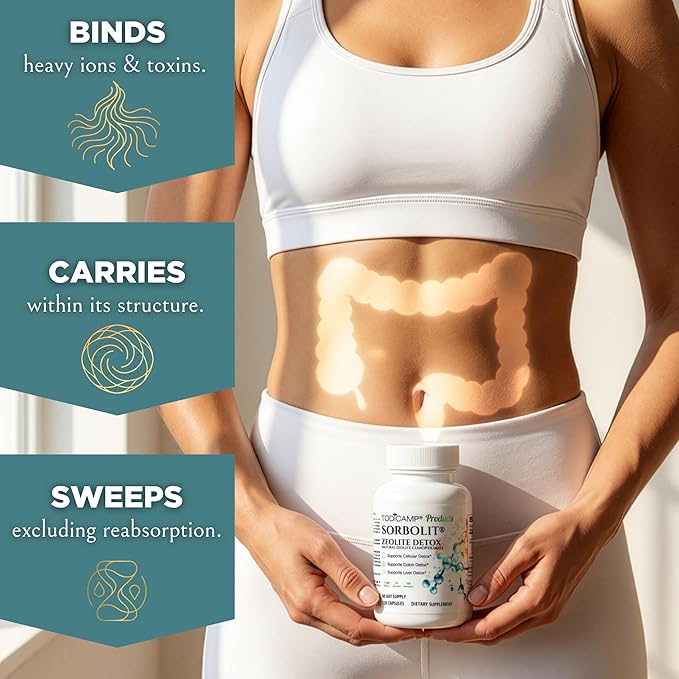 Zeolite Detox Sorbolit - Zeolite Binder Supplement for Full Body Detox - Gut Cleanse Cellular and Liver Detox (1 Pound (Pack of 1))