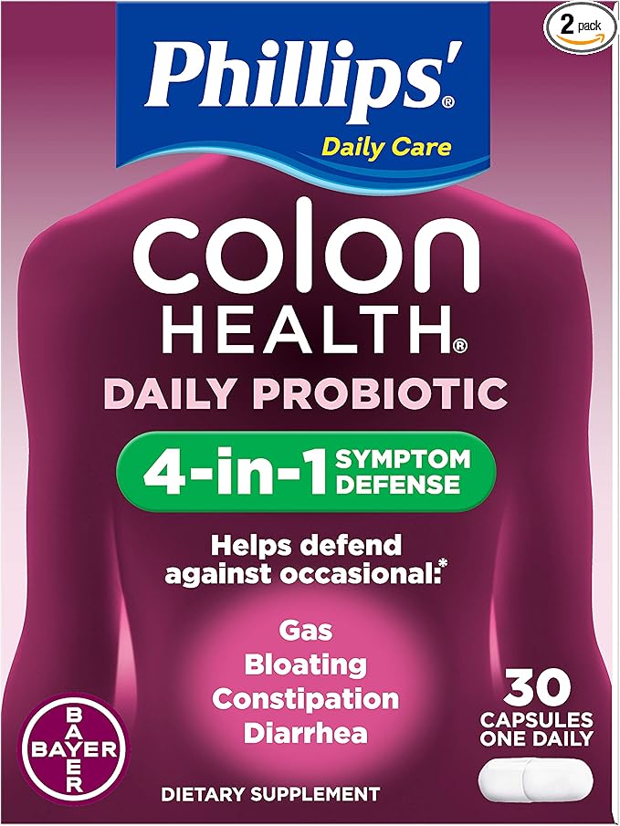 Phillips' Colon Health Probiotic Capsules 30-Count Bottle - Buy Packs and Save (Pack of 2)