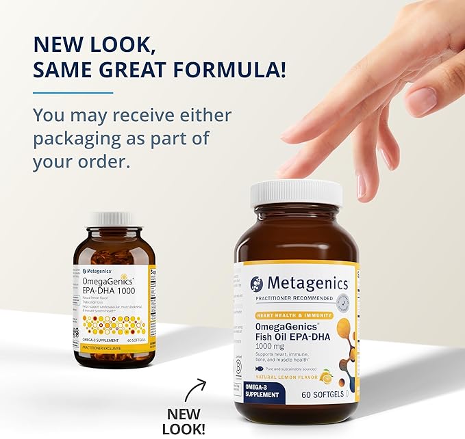 Metagenics Essential Wellness Duo: OmegaGenics EPA-DHA 10000 &amp PhytoMulti Without Iron - Daily Multivitamin for Overall Health &amp Aging - 60 Tablets