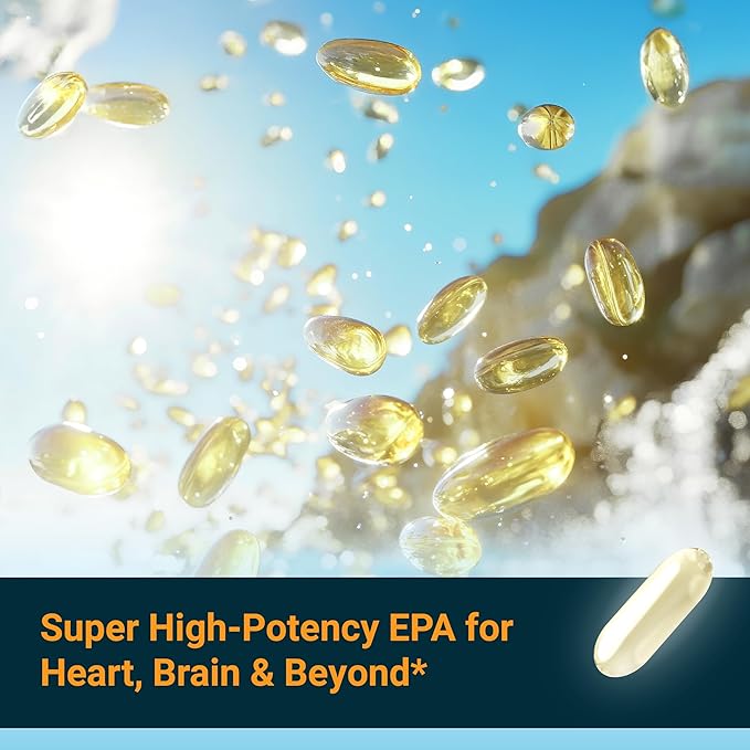Naturalis Triple Strength UltraEPA™ EPA 1000mg | Pharmaceutical Grade High Purity 99% Omega-3 with 96.5% EPA Burpless Fish Oil | IFOS Certified Sustainably Sourced Non-GMO | Pack of 10