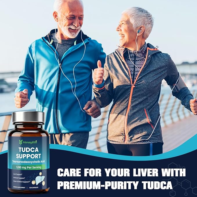 TUDCA 1200mg – Pure Tauroursodeoxycholic Acid Supplement 120 Vegan Capsules Easy to Swallow (60-Day Supply) Non-GMO Gluten-Free (120 Counts)