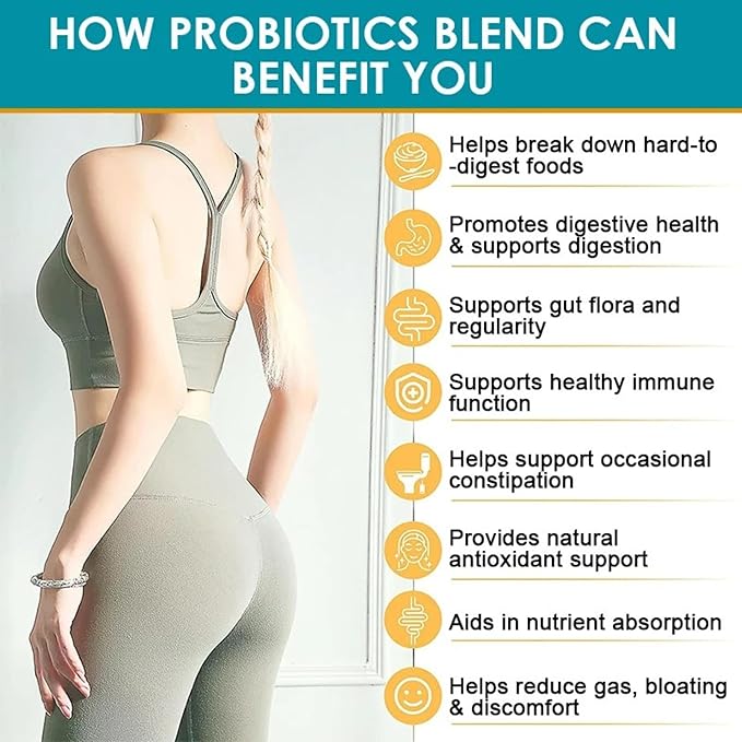 Probiotics 120 Billion CFU-36 Strains + Organic Prebiotics + Natural Whole Food Supplement for Ultimate Gut Health Support- 2 Month Supply 120 Softgels