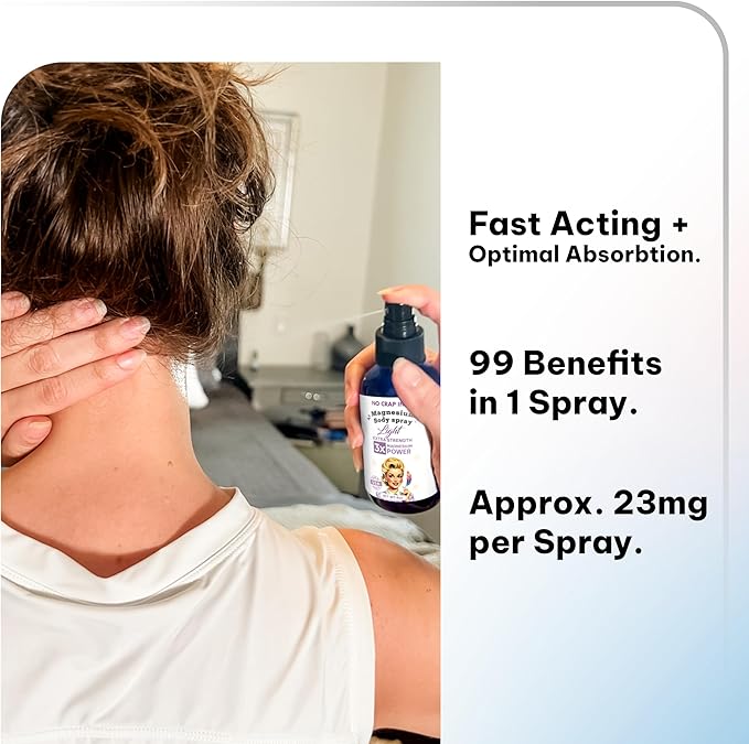 No Crap In It Magnesium Spray Triple Action!- Your Way to Wellness | Immediate Relief with Our Unique Magnesium Glycinate Citrate Chloride Blend Spray (Light)