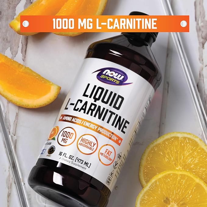 NOW Foods Sports Liquid L-Carnitine Citrus 32 fl oz (946 ml)