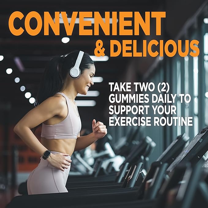 Creatine Monohydrate Gummies Pure Creatine Supports Muscle Recovery Improve Performance and Strength Gluten Free 60 Servings Orange Flavor