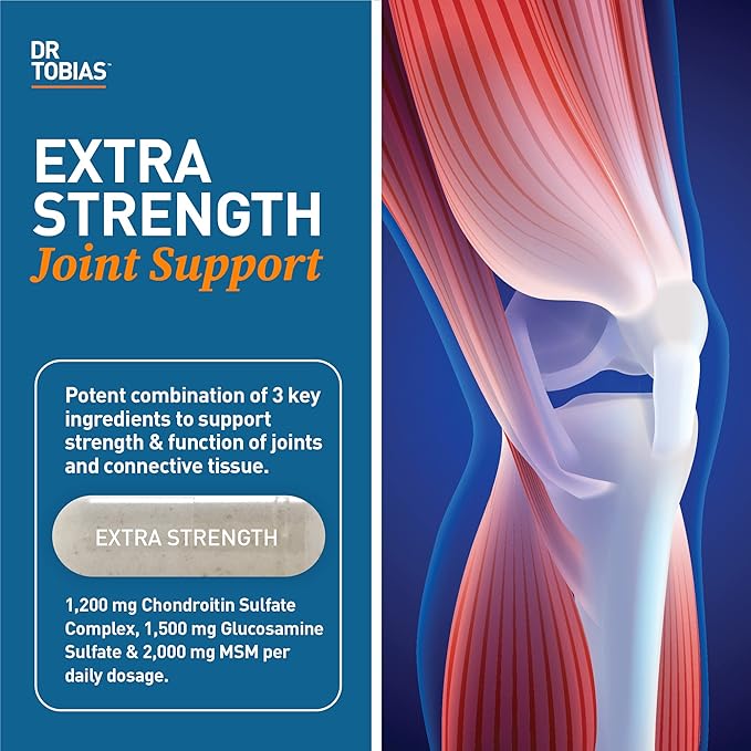 Dr. Tobias Alpha GPC &amp Joint Support Supplement - Support Cognitive Function &amp Joint Health with Bioavailable Choline Supplement &amp Premium Glucosamine Chondroitin and MSM Non-GMO