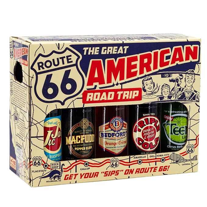 The Great American Road Trip Vintage Soda 10 Pack | 5 Flavors | Orca Beverage