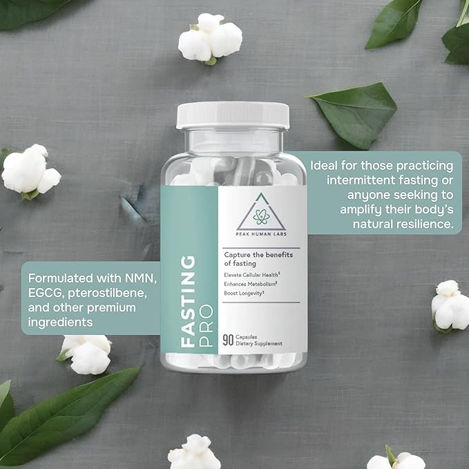 Fasting Pro NAD | NMN + Trimethylglycine (TMG) + Spermidine 12-Ingredient Formula for Autophagy Cellular Cleansing and Healthy Aging Support-90 Capsules