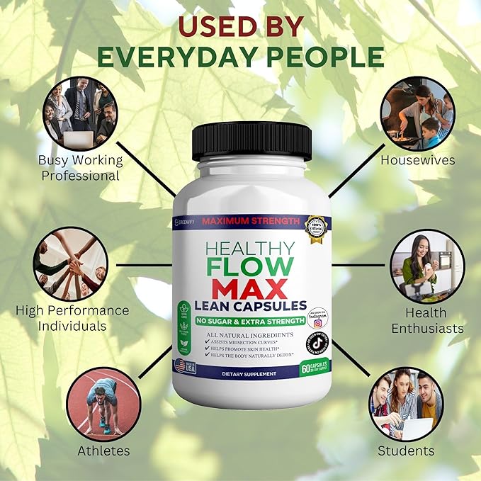 Healthy Flow Max Lean Capsules Maximum Strength 60 Capsules 30-Day Supply Vegan Gluten Free No Sugar (2)