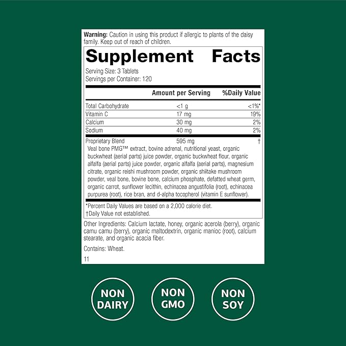 Standard Process Cataplex C - Supports Immune &amp Bone Health - Aids Healthy Skin &amp Connective Tissue - Includes Antioxidant Vitamin C - Non-Dairy &amp Non-Soy - 360 Tablets