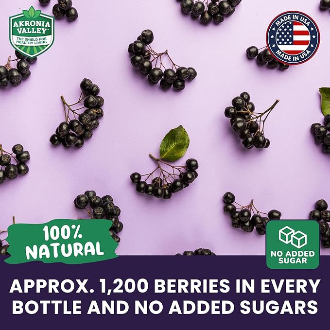 100% Aronia Berry Juice - Highest Antioxidant Superfood | 16 Fl Oz (Pack of 12) 110 Servings | Gluten-Free No Sugar Non-GMO Chokeberry Juice