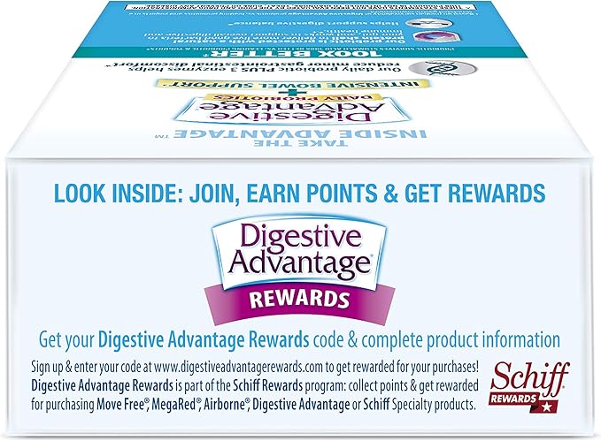 IBS Daily Probiotic Capsules for Digestive Health &amp Gut Health Digestive Advantage Probiotics For Men and Women (96 count box) - Digestible Enzymes