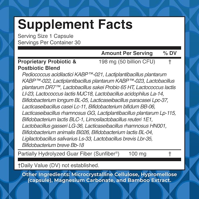 MARYRUTH'S 3-in-1 Probiotics for Digestive Health | Prebiotic &amp Postbiotic | Gut Health Supplement for Women &amp Men | 23 Unique Strains | Immune Support | 50 Billion CFU | 30 Servings
