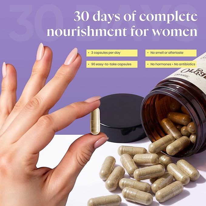 19-in-1 Beef Organ Supplement for Women (USA Made &amp New &amp Improved) Grass Fed Beef Liver Heart Boosted DIM Inositol B Vitamins &amp Botanical Complex-Support Energy Hormone Balance&amp