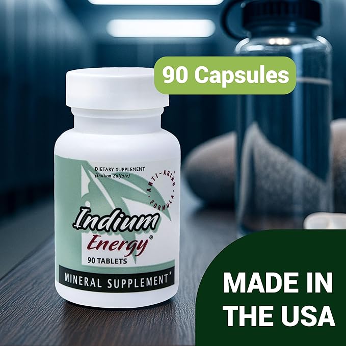 EAST PARK Research Indium Energy® Dietary Supplement Tablets – Indium Trace Mineral Formula with Olive Leaf Extract – Adult Daily Use – Simple Wellness Support – 90 Count
