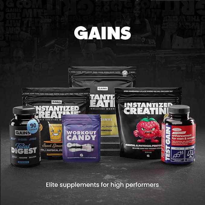 Gains in Bulk Total Digest Digestive Enzymes Prebiotics and Probiotics for Digestive Health Bloating Support Gut Health for Women and Men Promotes Protein Carb and Fat Digestion 270 Capsules
