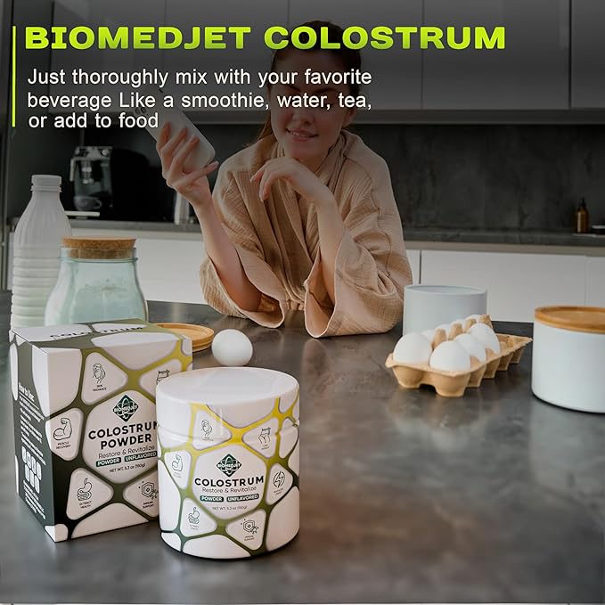 Colostrum Supplement Powder-for Immune Support Gut Health-Muscle Recovery &amp Wellness-Natural IgG-Pure Whole Bovine Superfood-Unflavored-75 Servings