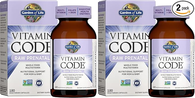 Garden of Life Vitamin Code® RAW Prenatal™ 180 Vegetarian Capsules (Pack of 2)