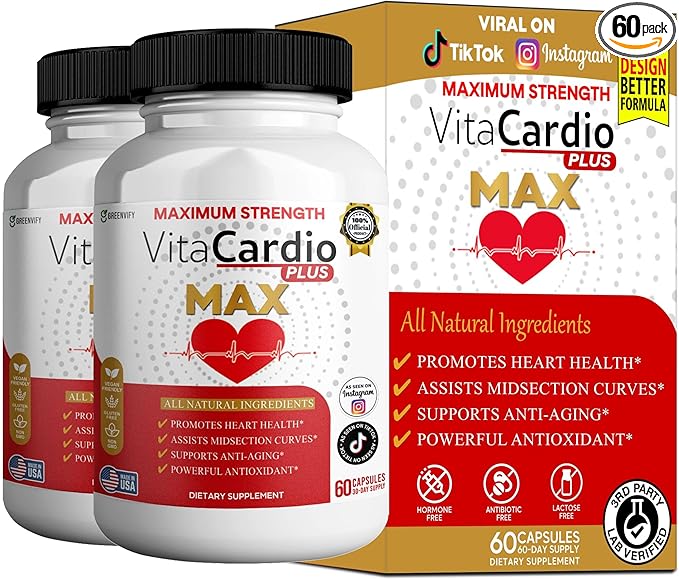VitaCardio Plus Max Heart Health Supplement Japanese Knotweed Resveratrol Blend 60 Capsules (2)