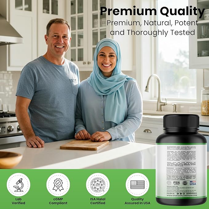 SHIFAA NUTRITION Halal Vitamins Multivitamin for Women &amp Men – Comprehensive Support for Heart Brain Eye &amp Immune Health – Gluten Dairy &amp Egg Free Mens Vitamins Multivitamin (45 Day Su