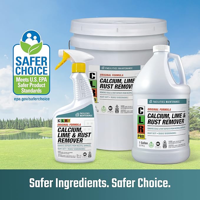 CLR PRO Calcium Lime and Rust Remover 1 Gallon Bottle (Pack of 2)