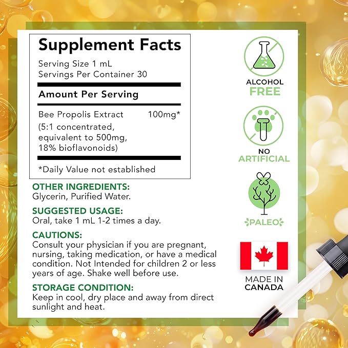 LOVITA Bulk Immune Bundle - 5 Propolis &amp 5 Echinacea Liquid Extracts 18% Bioflavonoids Alcohol-Free Herbal Supplement ([Total] Pc)