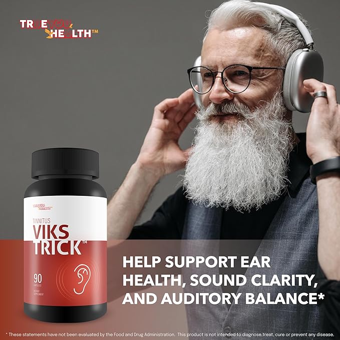 Tinnitus Viks Trick - Our Best Ear Ringing Remedy for Ear Ringing Relief - Healthy Hearing Supplement Natural Tinnitus Capsules - Help Reduce Swelling in Ears - Immune Support &amp Circulation Suppor