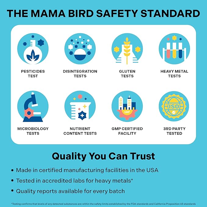 Best Nest Wellness Mama Bird - Pre+Postnatal DHA (30 Servings) Omega 3 Fish Oil 500mg DHA - Lemon-Infused Softgels - Mom &amp Baby Brain Health - Post+Prenatal Vitamins for Women - Gluten Free Non G