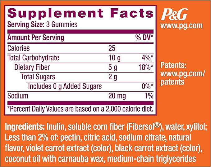 Metamucil Kids Fiber Gummies No Sugar Added 5g Prebiotic Plant-Based Fiber Supplement Blend Mixed Berry Flavored 120ct Gummies