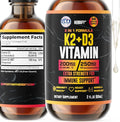 Vitamin D3 K2 Drops – Liquid Vitamins for Women Men &amp Teen - Bone Strength Supplements - D3 K2 Mt Vitamins for Immune Support &amp Heart Health - Vitamin D3 10000 Iu Liquid K2 Drops – 2 oz