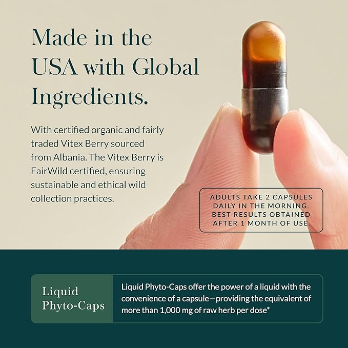 Gaia Herbs Fertility Support - Supplement with Hormone Balance Support for Women with Traditionally Used Chaste Tree* - 60 Vegan Liquid Phyto-Caps (30 Servings)