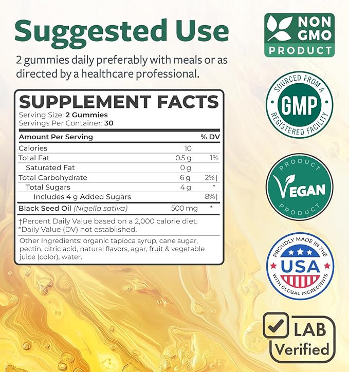 Black Seed Oil Gummies &amp Sea Moss (1-Month Supply) - Mineral-Rich Duo - Black Seed Oil Gummies Ginger Ale Flavor Cold-Pressed Nigella Sativa &amp Advanced Organic Irish Sea Moss with BioPerine (6