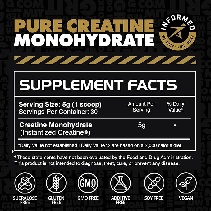Gains in Bulk Intantized Creatine Bundle Soluble Pre Workout Powder Supports Muscle Building Strength and Performance Unflavored and Raspberry 60 Servings