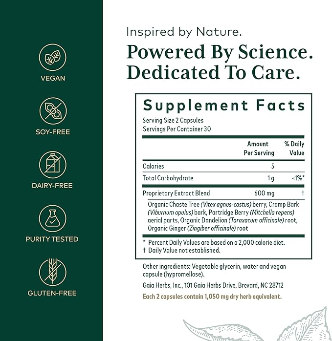 GAIA HERBS PRO Daytime HPA - Adaptogen Support Supplement Vitex Reproductive Formula - Aids Healthy Ovulation &amp Reproductive Function*