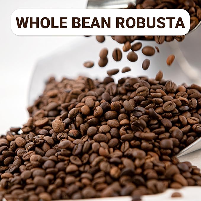 doanhdang - 35 Oz Premium Robusta Whole Bean Coffee 100% Robusta Medium Roast Rich Flavor for Espresso Shot and Brew Origin from Vietnam Whole Med Roast Beans