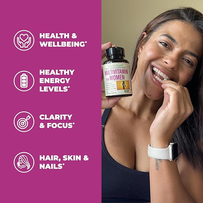Glucosamine Chondroitin Turmeric + Multivitamin for Women 2-Bottle Supplement Bundle for Her. Healthy Immune Response Joint Support Antioxidant Properties