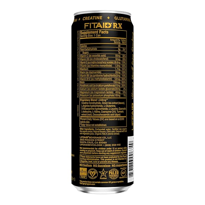 FITAID Post-Workout Recovery Drink Variety Sampler Pack No Artificial Flavors or Sweeteners 100% Clean Vegan Gluten-Free Keto-Friendly Paleo Friendly 4 Flavors (Pack of 12)