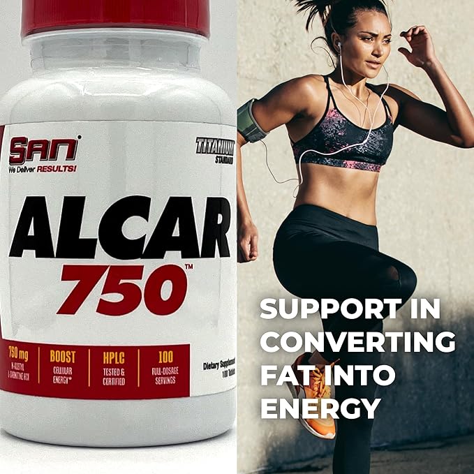 Alcar 750 - Pure Acetyl L-Carnitine for Energy Focus and Fat Metabolism 100 Servings