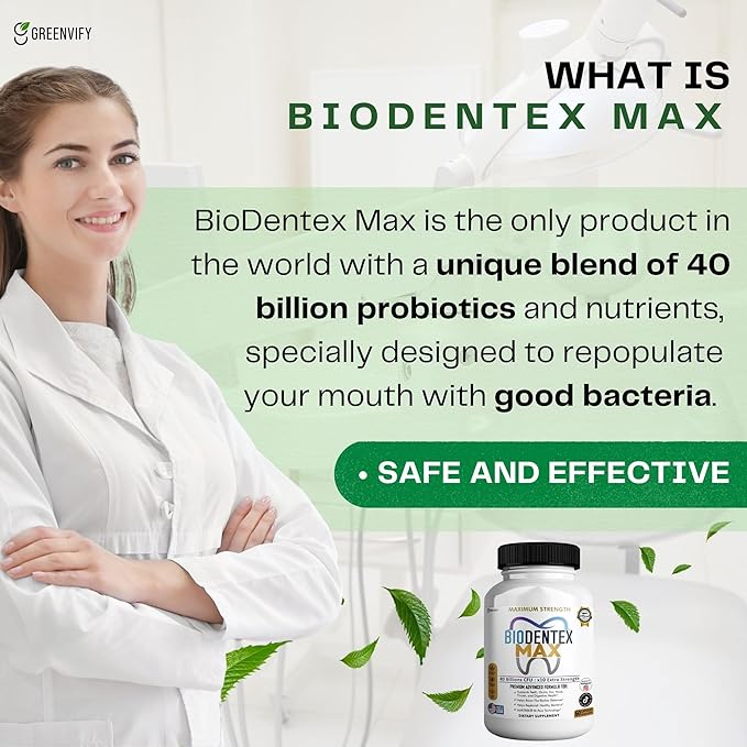 BioDentex Max Maximum Strength Probiotic Supplement 40 Billion CFU 60 Capsules with MAKTREK Bi-Pass Technology for Digestive Health Support (5)
