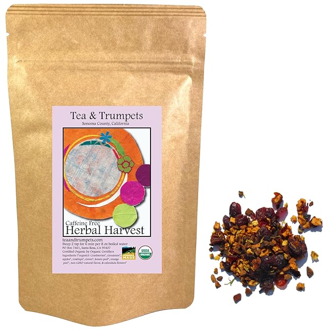 USDA Organic Herbal Harvest Loose Leaf Herbal Fruit Tea - 4 oz