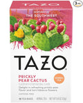 TAZO Prickly Pear Cactus Herbal Tea Caffeine-Free 48 Tea Bags Total (3 Packs) Hibiscus &amp Chamomile Blend Naturally Flavored Sustainably Packaged.